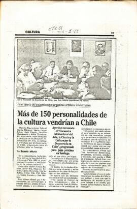 Más de 150 personalidades de la cultura vendrían a Chile.