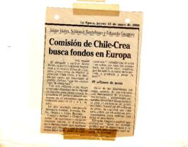 Comisión Chile Crea busca fondos en Europa