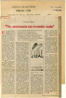 No seremos un evento más.