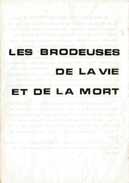Folleto “Les brodeuses de la vie et de la mort”.