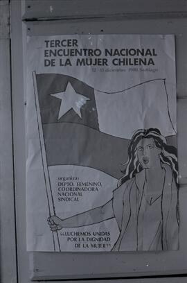 Afiche Tercer encuentro nacional de la Mujer Chilena