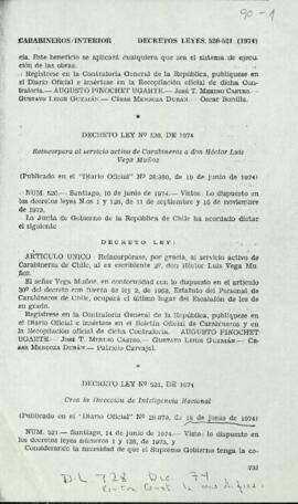 Decreto Ley N° 521 que crea la DINA