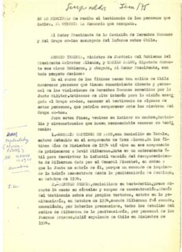 En lo principal: Se reciba el testimonio de las personas que indica. AL OTROSI: la denuncia que a...