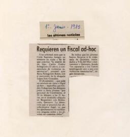 Requieren un Fiscal ad-hoc