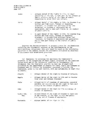 Informe de la Subcomisión de prevención de discriminaciones y protección a las minorías sobre su ...