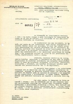 Estrictamente confidencial RIAS N° 00813/27