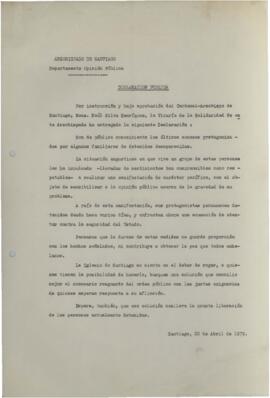 Declaración pública