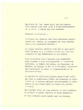 Discours d'ouberture de monsier le responsable executif charge de l'appareil du parti F.L.N. (8)