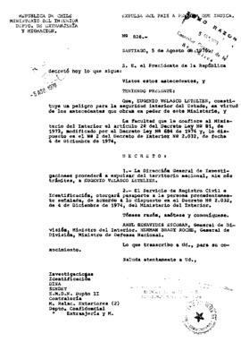Decreto N° 826