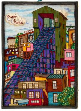 Lanigrafía ascensor de Valparaíso