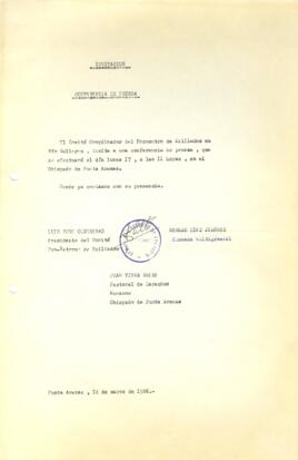 Invitación a Conferencia de Prensa