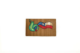 Tablilla con paloma y bandera 2