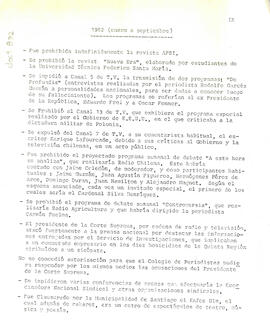 Descripción de hechos que muestran vulneración del derecho a la libertad de información y expresi...