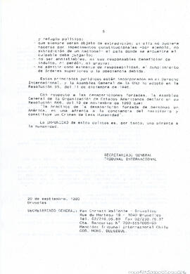 Tribunal Internacional. Derechos Humanos y la impunidad en Chile (6)