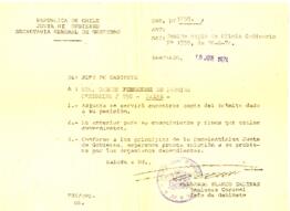 De: Jefe de Gabinete A: Sra. Carmen Fernandez de Pereira.