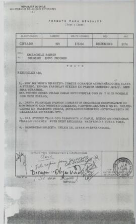 [Télex Cifrado N° 925]