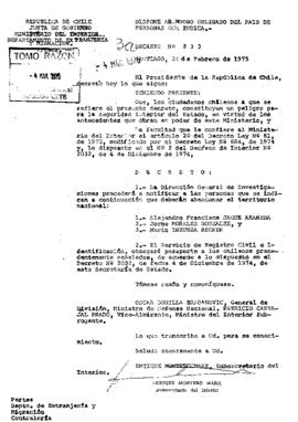 Decreto N° 233.