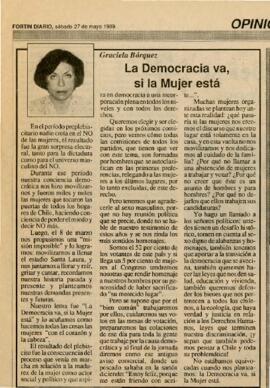 La Democracia va si la Mujer está