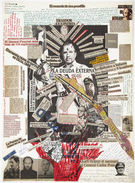 Collage con múltiples recortes de diario