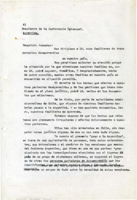 [Nos dirigimos a Ud. como familiares...]