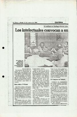 Los intelectuales convocan a un encuentro mundial.