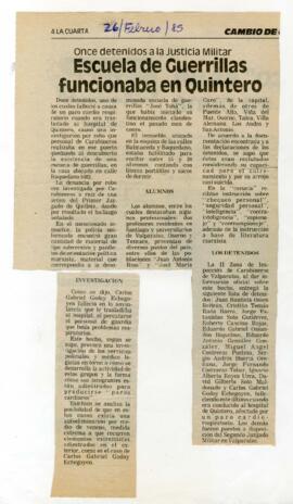 Once detenidos pasados a la Justicia Militar
