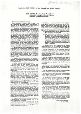 Resolution 1503 of the Economic and Social Council