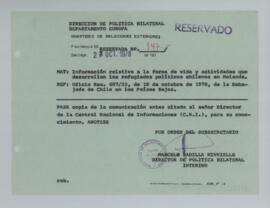 [Memorandum Reservado N°147 - Ministerio de Relaciones Exteriores - Dirección de Política Bilater...