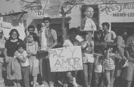 Pobladores en manifestación