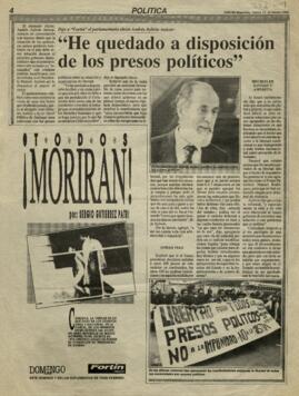 He quedado a disposición de los presos políticos