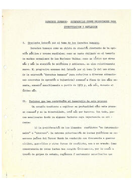 Derechos humanos: sugerencias sobre prioridades para investigación y reflexión (2)