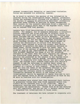 Memorandum on Americas Watch trip to chile: March 24-28 1987 (10)