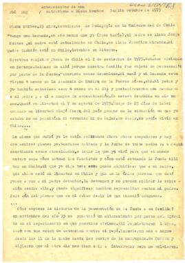 Antecedentes de una entrevista a Diana Montes