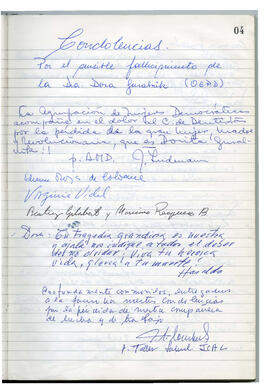 Cuaderno de Condolencias (1)