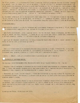 Constitución del Movimiento pro emancipación de la Mujer MEMCH (1)