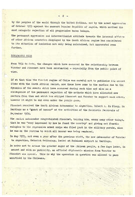 Pinochet-Vorster. Conspiracy against the human race -Further evidence (2)