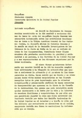 Estimado compañero…