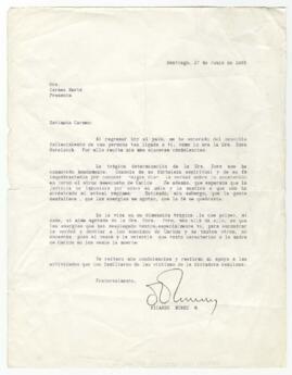 Sra. Carmen Hertz, Presente.