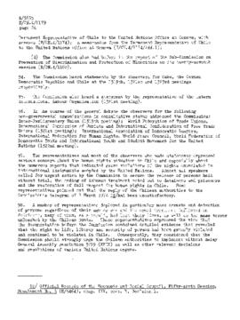 Study of reported violations of human rights in Chile, with particular reference to torture and o...