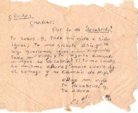 Gladys. Gracias: Por lo de desabrido. Tu sabes que toda mi vida he sido igual…