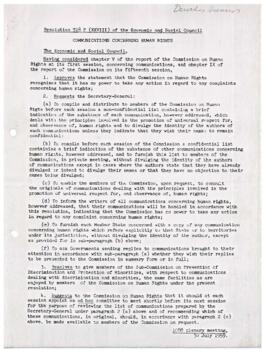 Resolution 728 of th Economic and Social Council