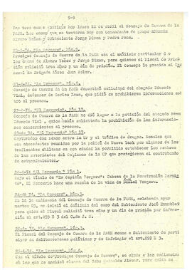 Resumen de la información relacionada con los Consejos de Guerra (9)
