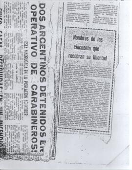Nombres de los cincuenta que recobran su libertad