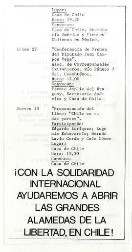 Jornada de Solidaridad con Chile. Agosto 1984. (5)
