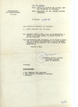De: Jefe de Gabinete A: Sra. Carmen Fernandez de Pereira. (2)