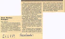 Recorte de prensa sobre el asesinato Mario Martínez Rodríguez