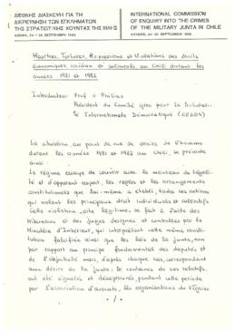 Meurtres, tortures, repressions et violetions des droits économiques, sociáux et culturels au Chi...