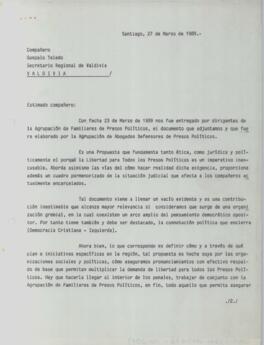 [Estimado Compañero]