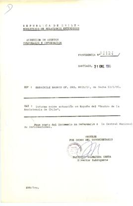 [Memorandum N°01124 - Ministerio de Relaciones Exteriores - Dirección de Asuntos Culturales e Inf...
