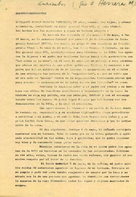 Relato sobre Guillermo Herrera Manríquez